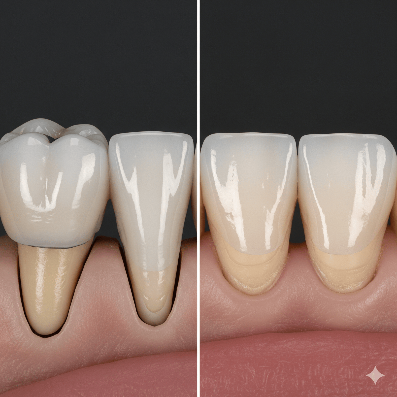 dental crown vs veneer
